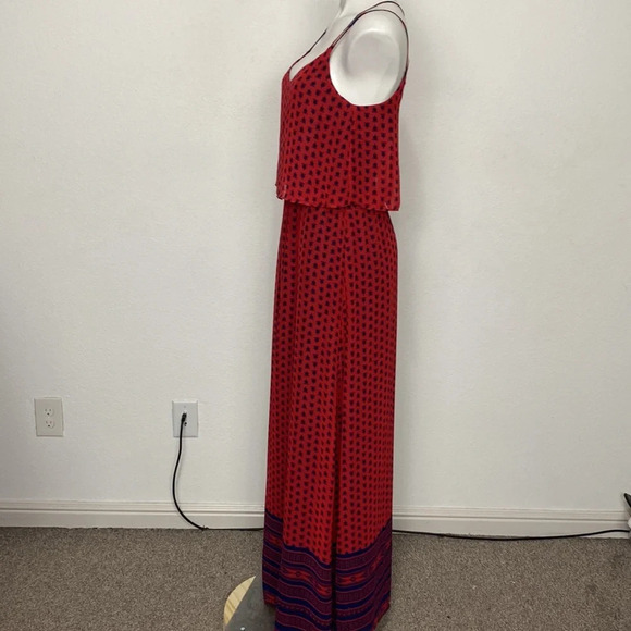 Giani Bernini Red/Blue Bohemian Criss Cross Hippie Maxi Dress Size S - Picture 5 of 10